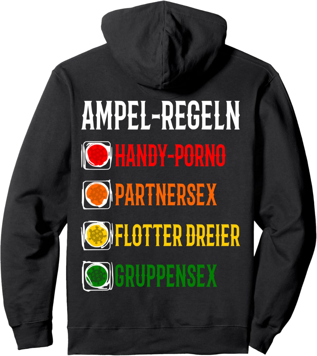 Corona-Ampel Coronampel Verwirrtes Österreich LIEBES-REGELN Pullover Hoodie