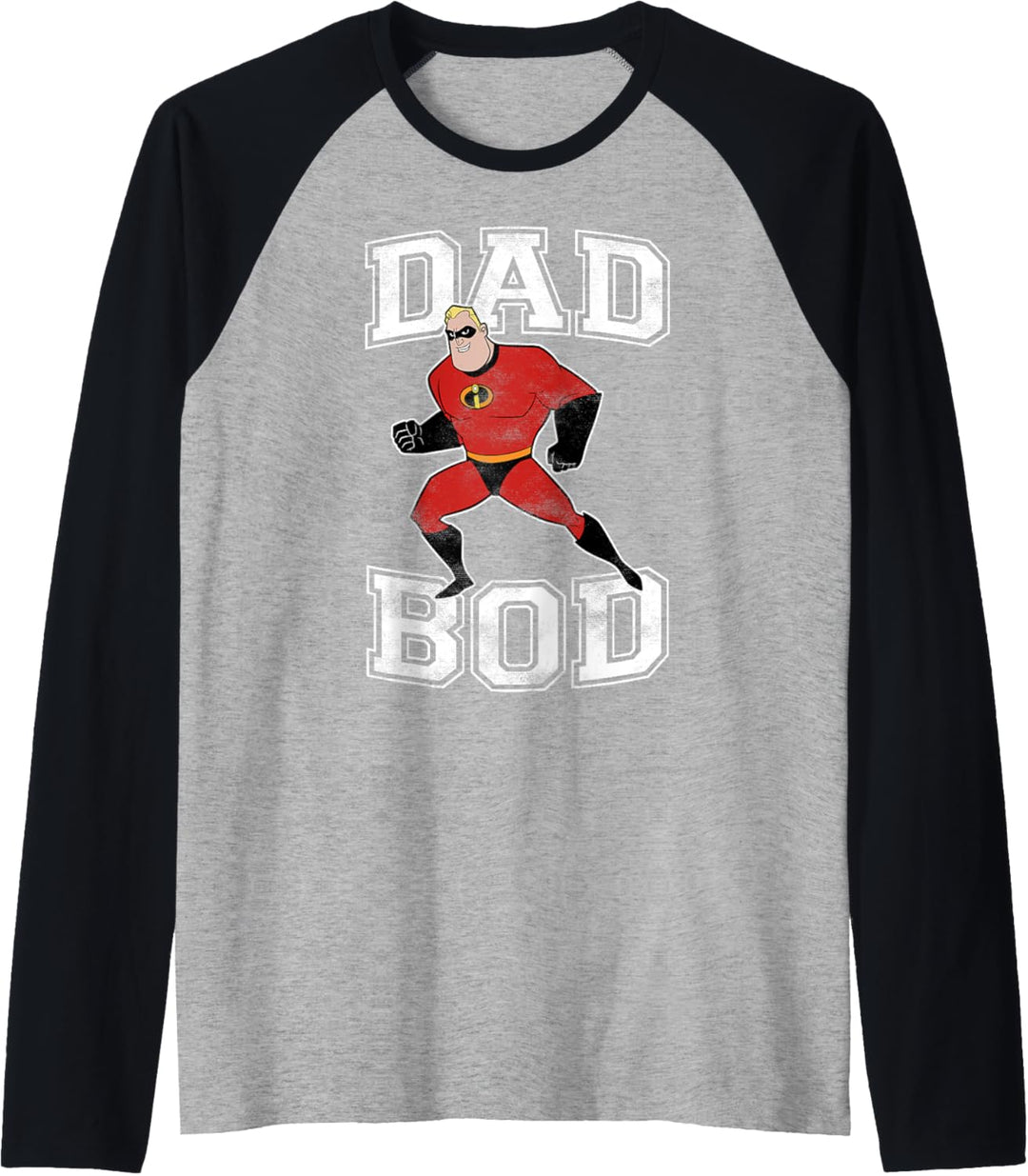 Disney Pixar Incredibles Mr. Incredible Dad Bod Portrait Raglan