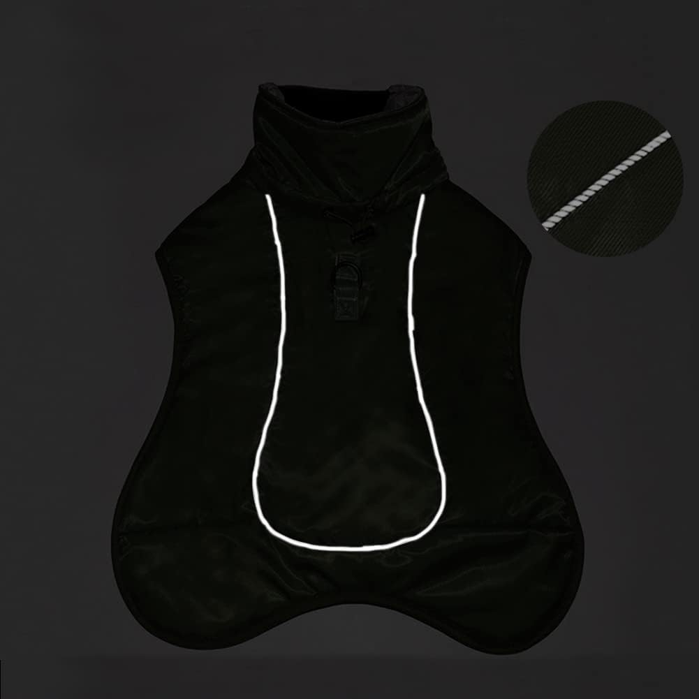 Hundemäntel Wasserdicht Winddicht Warm Winter Sicher mit Gewinde Reflektierende Streifen Jacke für M