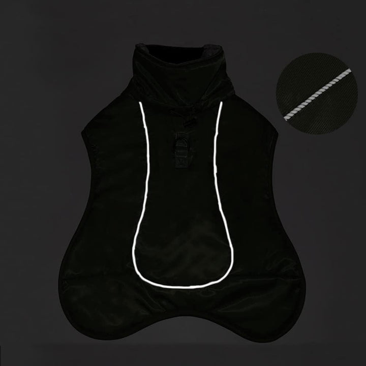 Hundemäntel Wasserdicht Winddicht Warm Winter Sicher mit Gewinde Reflektierende Streifen Jacke für M