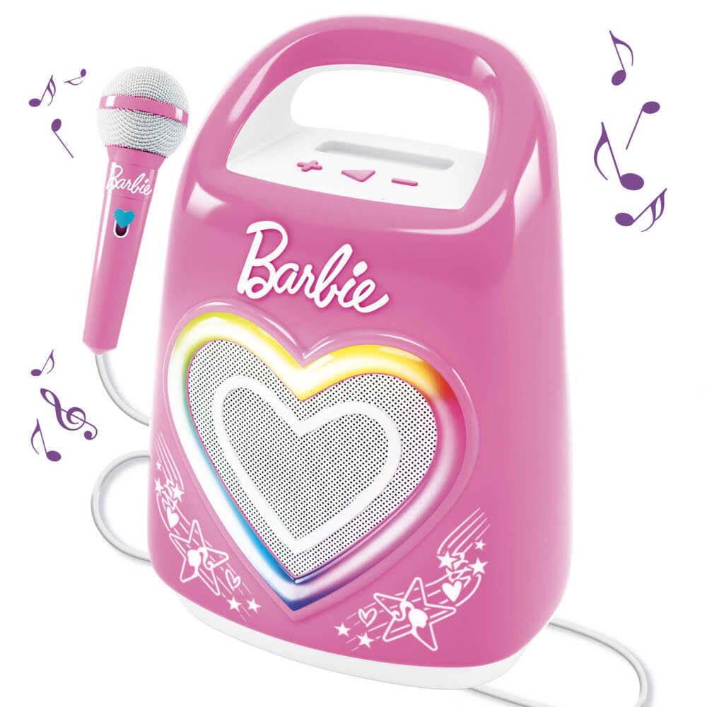 Lisciani - BARBIE PARTYMAKER High Tech Speaker & Microphone - Kinder Karaoke-Set - Mikrofon & Blueto