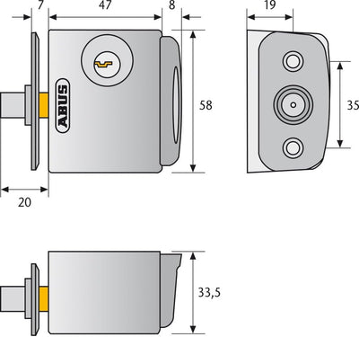 ABUS Fenster-Zusatzsicherung FTS3002 - Fensterschloss für nach aussen öffnende Fenster, verschiedens