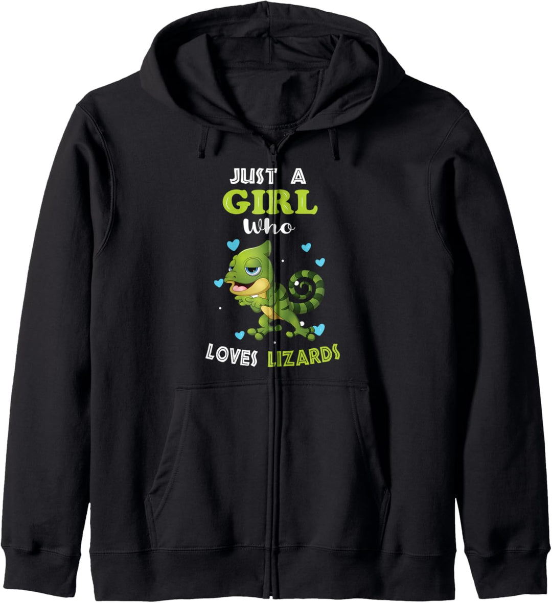 Just a Girl Who Loves Lizards - Funny Lizard Lover Girl Kapuzenjacke