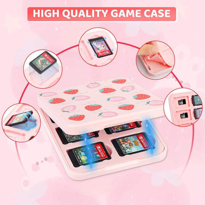 RHOTALL Niedliche Tragetasche für Nintendo Switch & Switch OLED Hülle, harte tragbare Reisehülle für