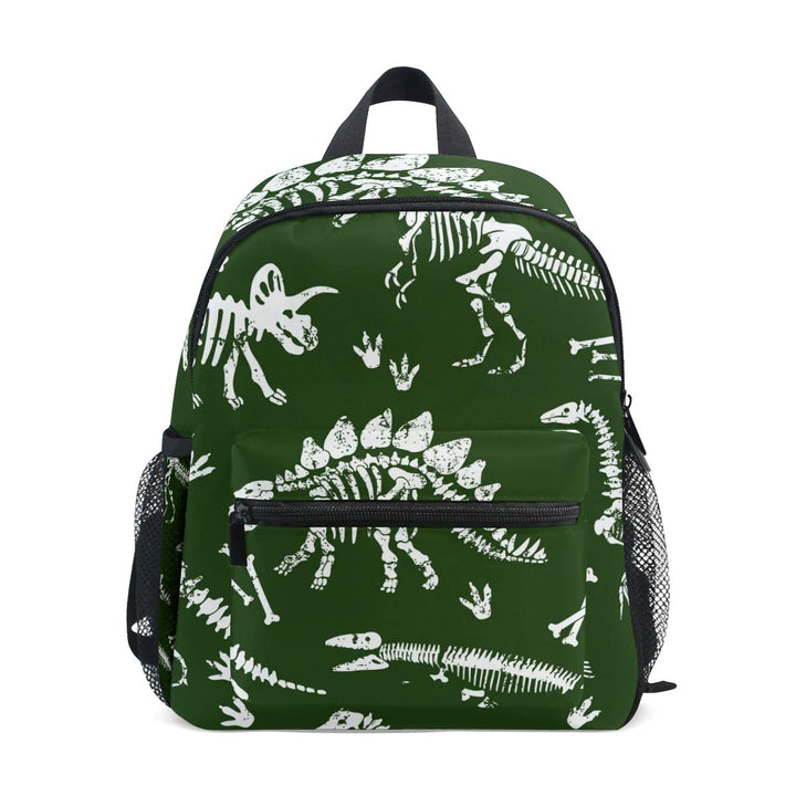 Kinderrucksack T-Rex Dinosaurier Skelett Grün Kindergarten Vorschule Tasche für Kleinkind Mädchen Ju