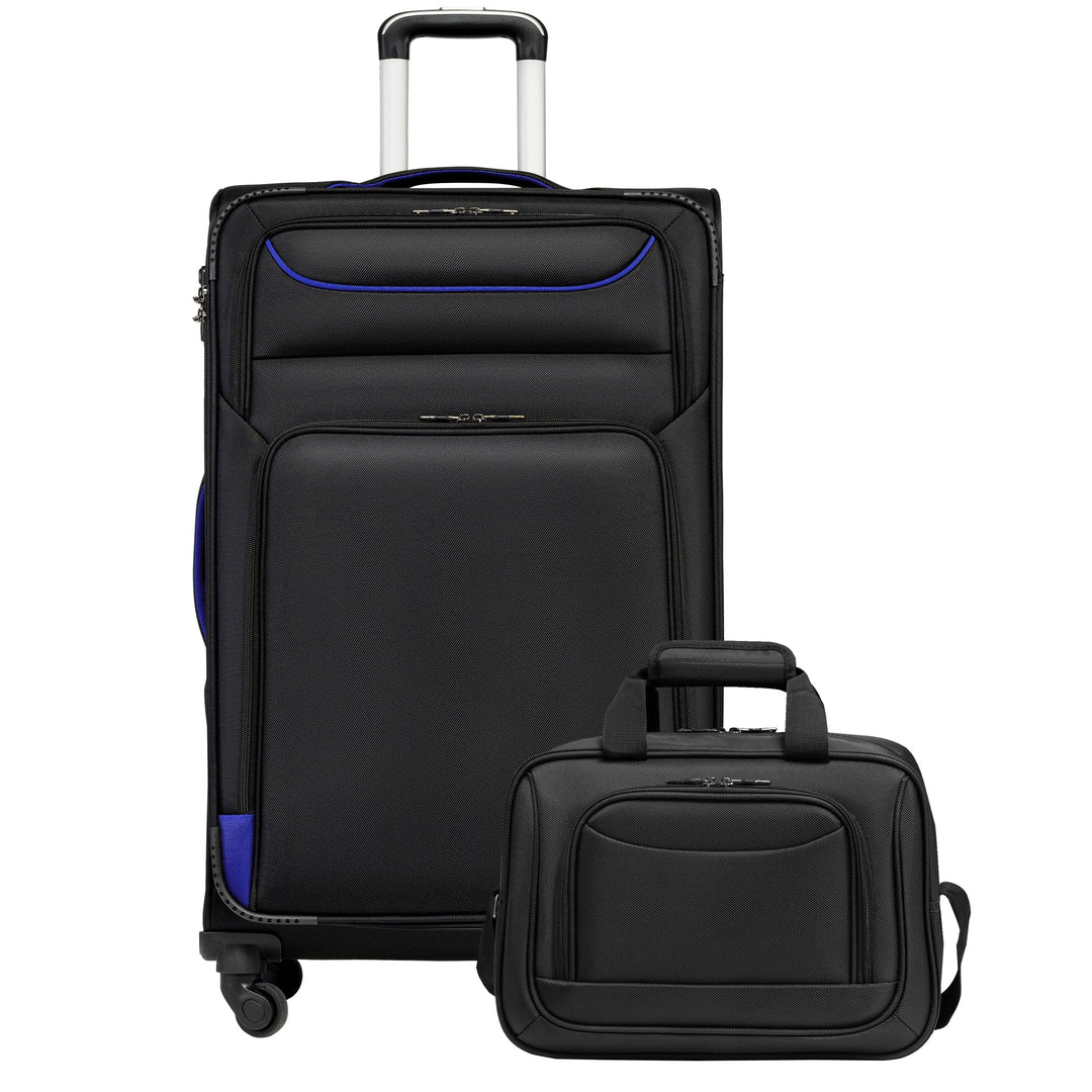 COOLIFE Koffer Trolley Koffer Reisekoffer von 4 Rollen Stoffkoffer Handgepäck TSA-Schloss Der Koffer