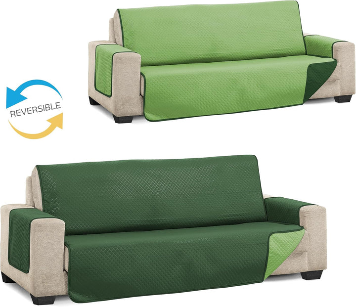 Martina Home Sofaüberwurf gepolstert, Grün/Flasche, 2-Sitzer (Diamond)