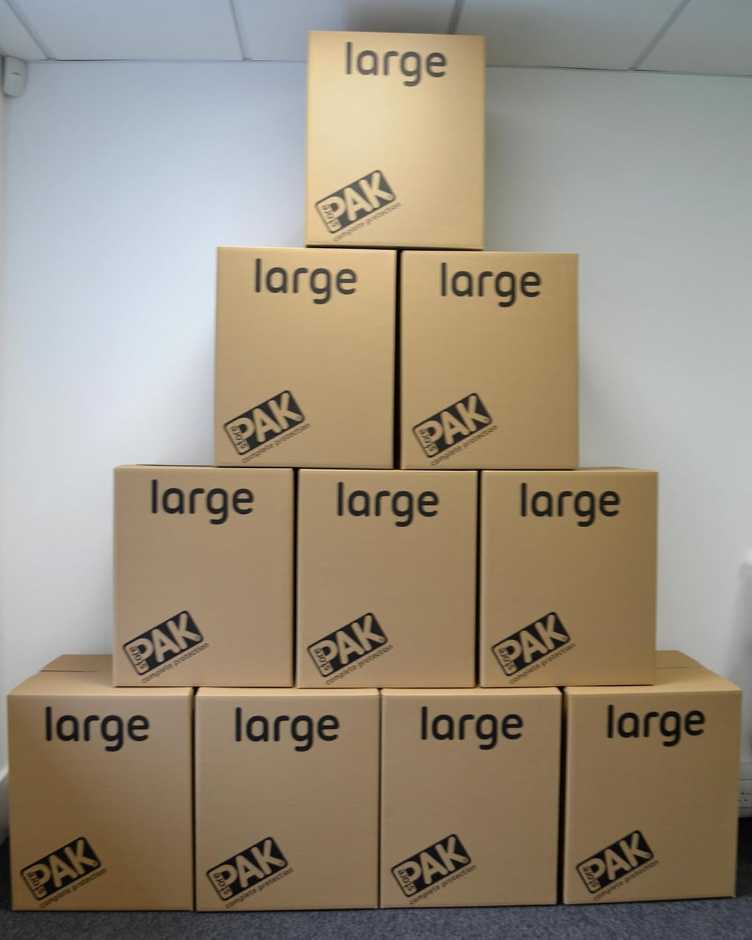 StorePAK Grosse Aufbewahrungskartons, Archivkisten mit Griffen, 116 Liter, 100 % recycelbar, 55 x 46