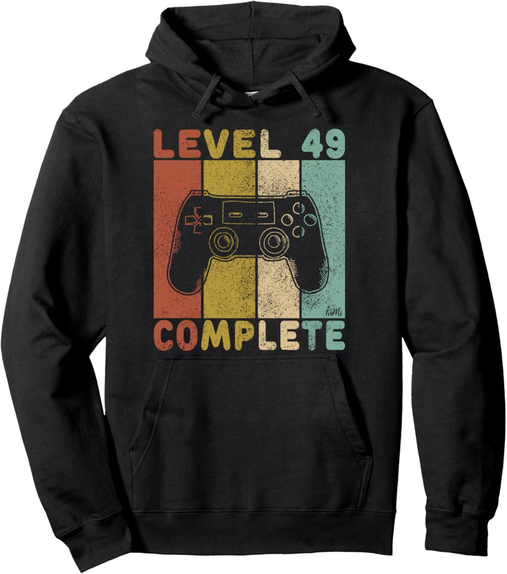 49. Geburtstag Männer Shirt Gamer TShirt Level 49 Complete Pullover Hoodie