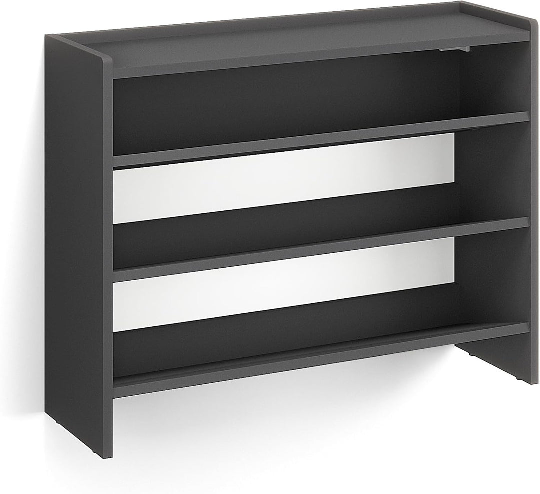 KOMTO Schuhregal Schmal - Schuhablage Flur mit 3 Ebenen Offener Schuhschrank Schuh Organizer Platzsp