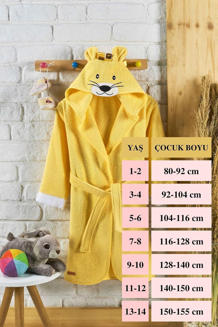 ELY PARKER Bademantel Kinder Frottee, Jungs, Jungen, Mädchen, Handtuch aus Türkische Baumwolle, mit
