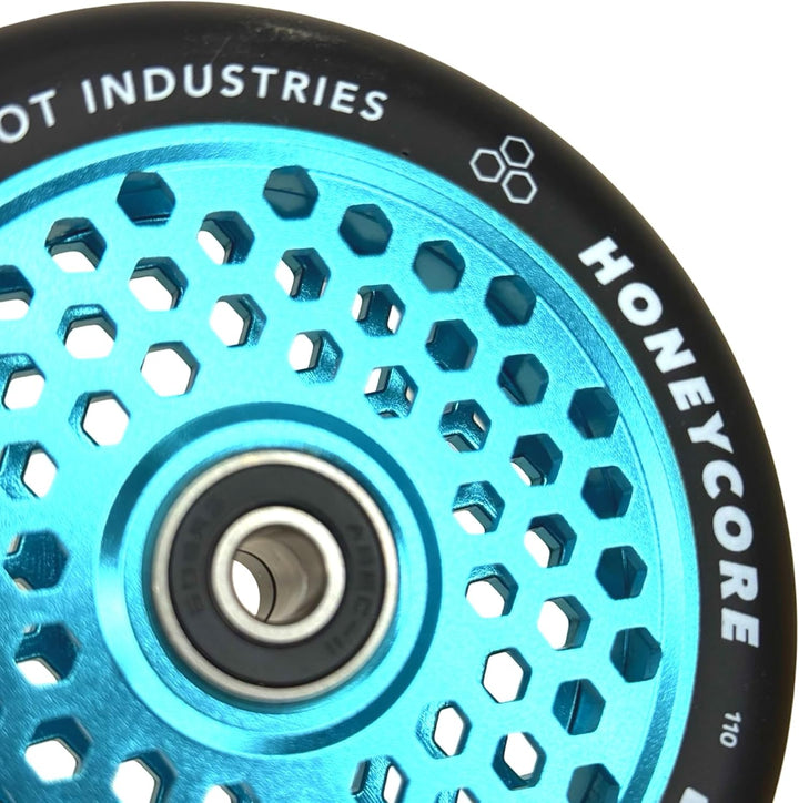 Root Industrie Air Honeycore 110mm Stunt-Scooter Rolle + Fantic26 Sticker (Sky Blue/Pu Schwarz) Sky