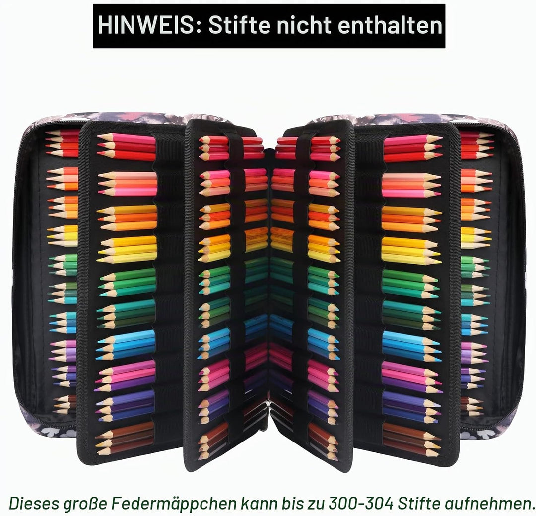 JAKAGO Federmäppchen Grosse Kapazität für 300 Stifte Aufbewahrung Buntstifte,Wasserdicht Pencil Case