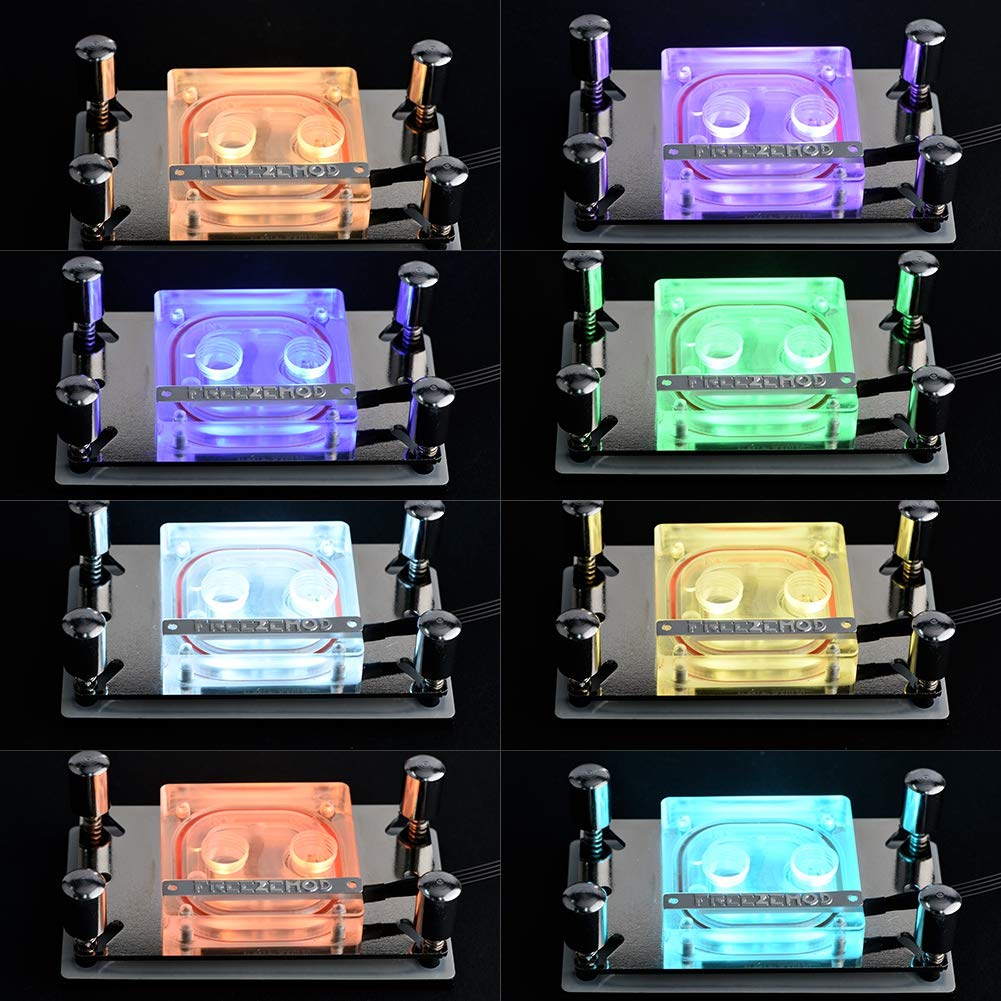 CPU Wasserkühlblock Computer Wasserblock Kupferbasis mit Mikrokanal