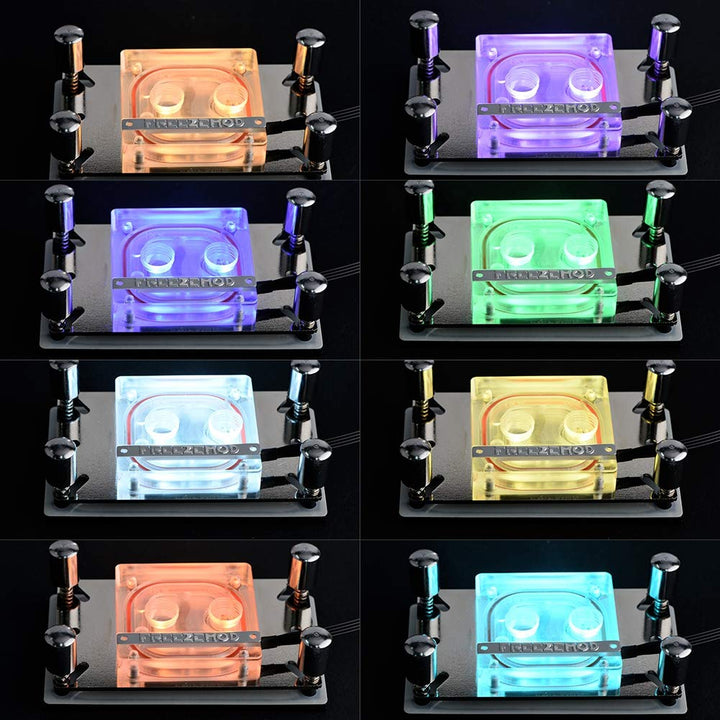 CPU Wasserkühlblock Computer Wasserblock Kupferbasis mit Mikrokanal