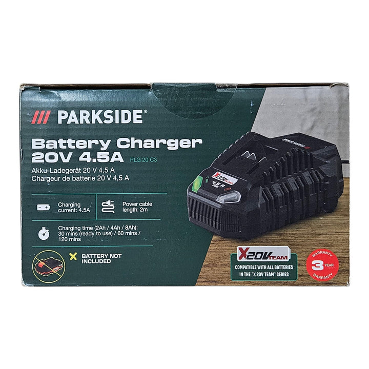 PARKSIDE Ladegerät »PLG 20 A3«, 120 Watt, 4.5 A -30 min Ladezeit X 20 V Team