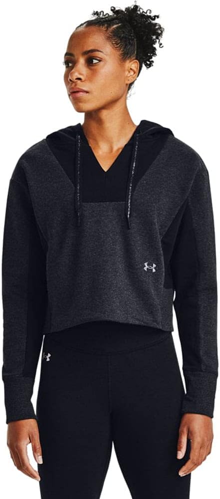 Under Armour Damen Rival Fleece Bestickt Kapuzenpullover Schwarz L