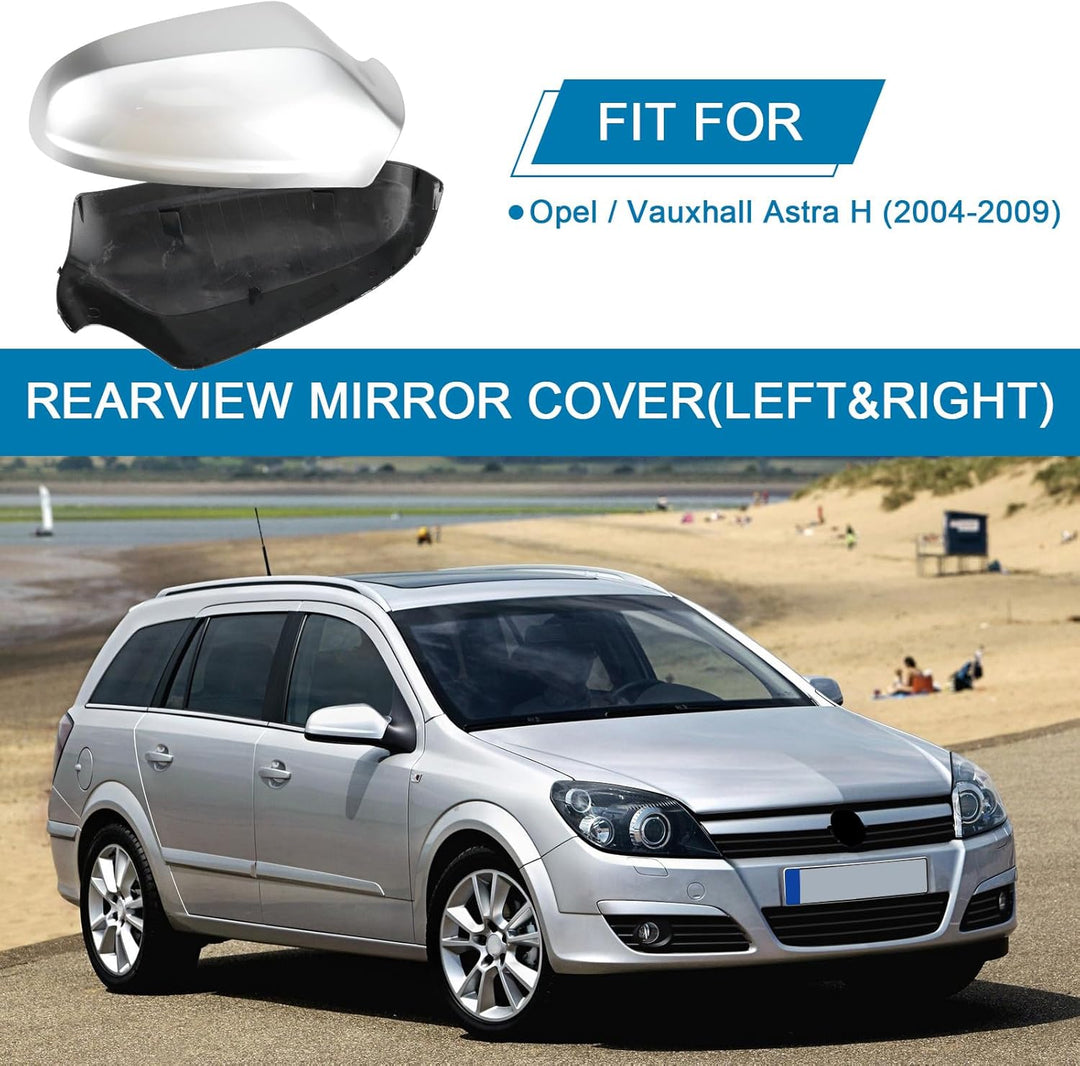 1 Paar Türspiegelabdeckungen Ersatz für 2004-2009 Opel Astra Auto Seitenspiegel Abdeckkappen Rückspi