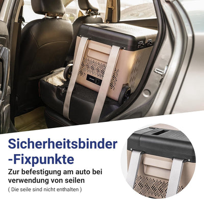 AAOBOSI Kompressor Kühlbox 19L, Kühlbox Auto Mit WiFi-APP-Steuerung, 12/24V und 100-240V Kühlbox Ele