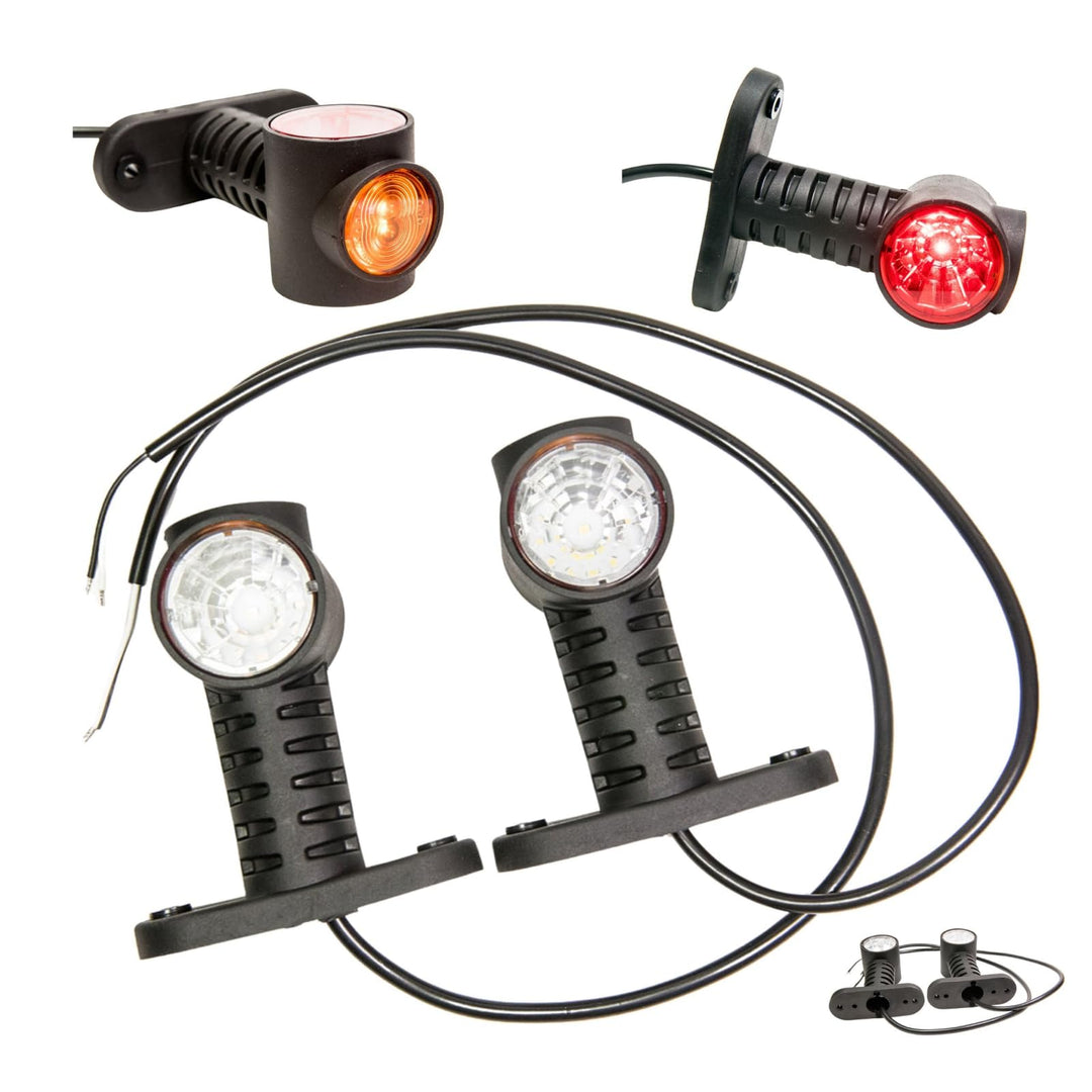 2 x LED Gummi Begrenzungsleuchte Seitenleuchte 12V 24V mit E-Prüfzeichen Positionsleuchte Auto LKW P