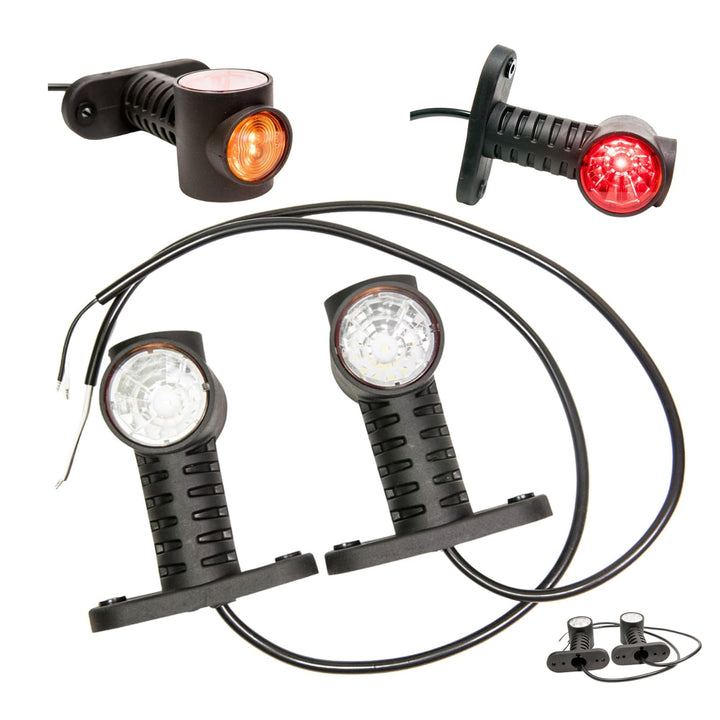 2 x LED Gummi Begrenzungsleuchte Seitenleuchte 12V 24V mit E-Prüfzeichen Positionsleuchte Auto LKW P