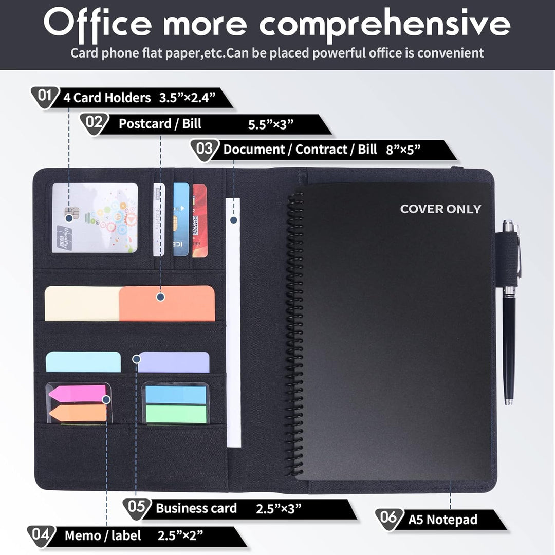 Folio-Hülle, kompatibel mit Rocketbook, Portfolio-Organizer, wasserdichter Stoff, multifunktionaler