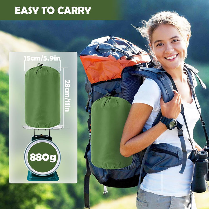 Isomatte Selbstaufblasend, 12CM Verdicktes Tragbar Camping Matratze Wasserdicht Kleines Packmass mit