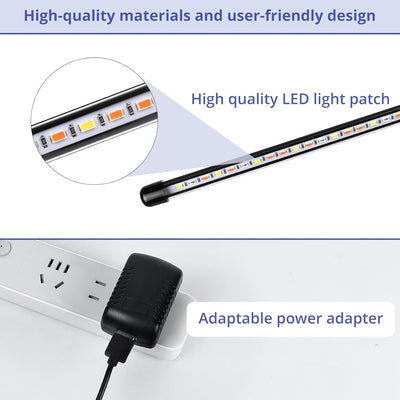 Sondiko LED Pflanzenlampe für Zimmerpflanzen mit Vollem Spektrum–Automatischer Ein-/Ausschalter (3/9