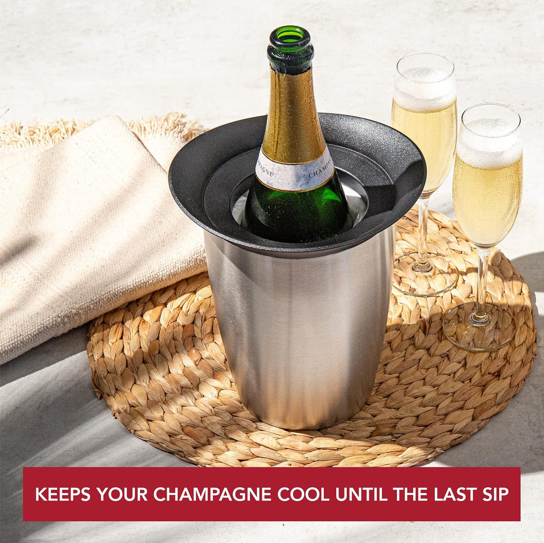 Vacu Vin Champagne Cooler – Active Bottle Chiller – Includes Removable Cooling Sleeve – Keeps Champa