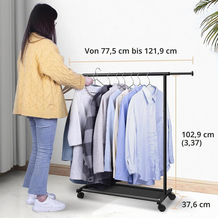 MISSLO Kleiner Kleiderständer zum Aufhängen von Kleidern, Kleiderstange Rollen Stabil für Kinder,Tod