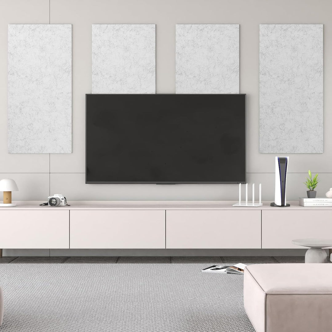 TONOR Gross Akustikpaneele Selbstklebend, 2 Pack 112x55 cm Schallschutzplatten Akustikplatten für Wa