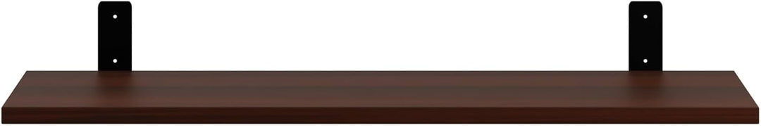AKKE Hängeregal Wandregal Regalbrett - 60 cm Möbelplatte Metall - Regal - Loft Breto Dunkles Walnuss