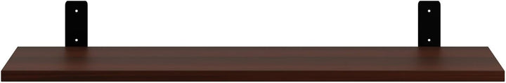 AKKE Hängeregal Wandregal Regalbrett - 60 cm Möbelplatte Metall - Regal - Loft Breto Dunkles Walnuss