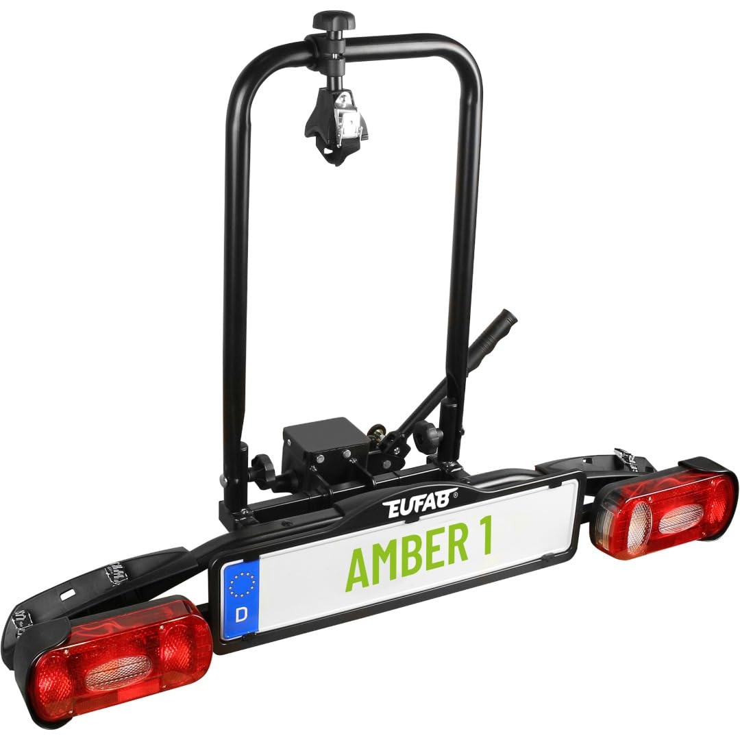 EUFAB 11559 Fahrradträger AMBER 1, E-Bike geeignet, teilweise vormontiert, für 1 Fahrrad, für
