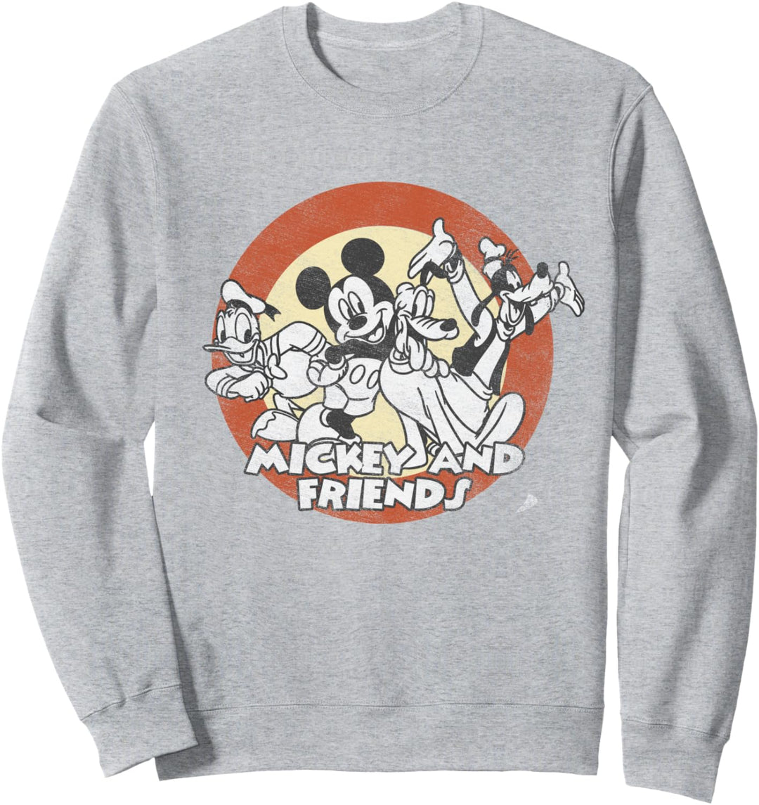 Disney Mickey And Friends Retro Circle Portrait Sweatshirt