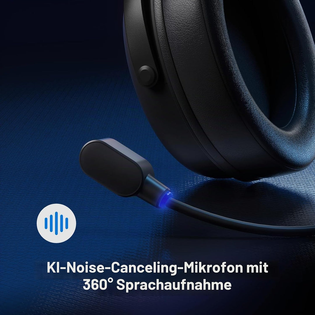 MCHOSE V9 Pro Kabelloses Gaming-Headset, 7.1 Surround-Sound | 53-mm-Neodym-Treiber, bis zu 40 m Reic