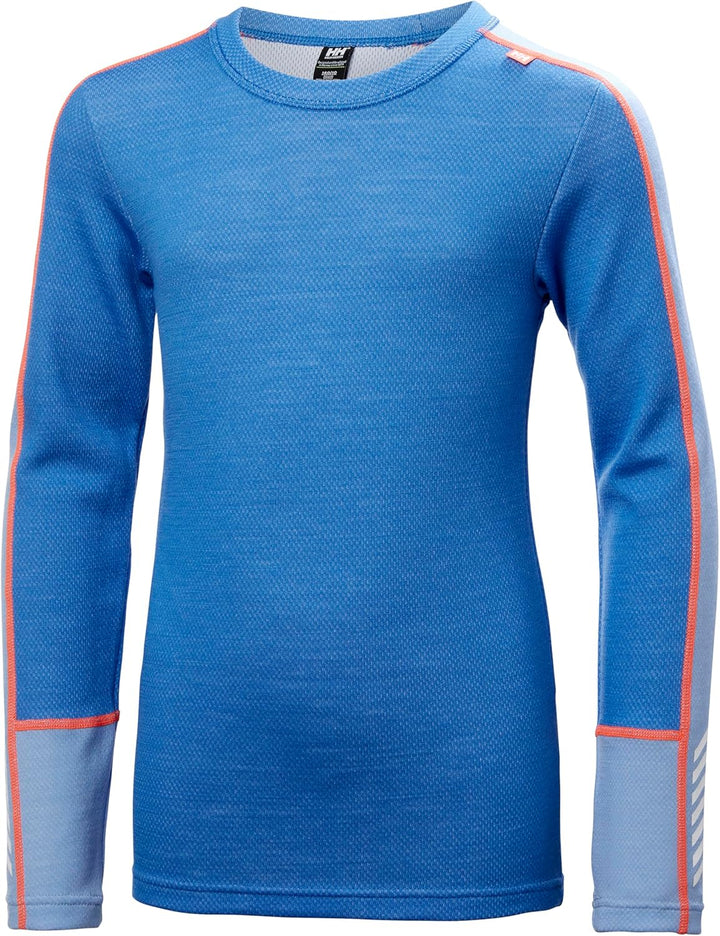 Helly Hansen Unisex Kinder Baselayer Set Jr Lifa Merino Midweight Set M Ultra Blue, M Ultra Blue