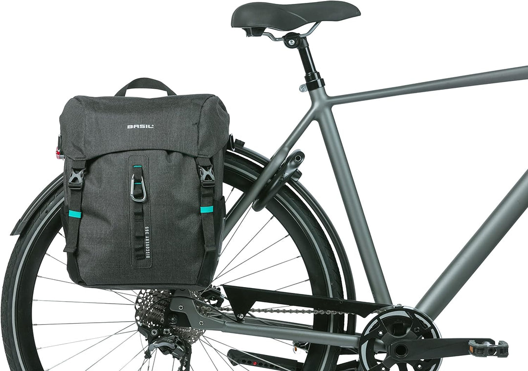 Basil Single Bicycle Bag Discovery 365D Melee Black - 20 Liter, 2179234790, 30X17X36Cm