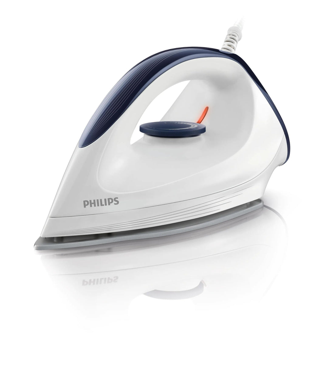 Philips GC160/02 Trocken-Bügeleisen mit DynaGlide-Bügelsohle, 1200 Watt, weiss/blau
