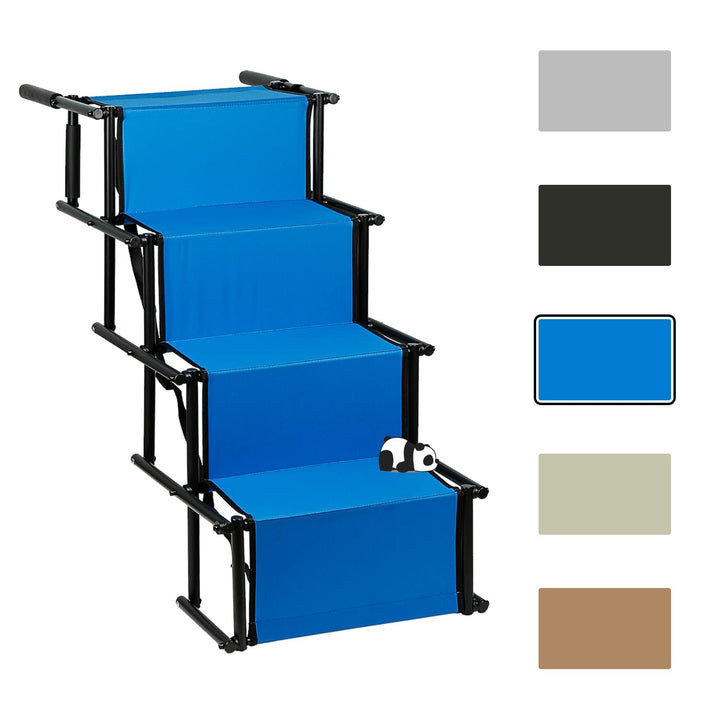 Rampe für Hunde, belastbar bis 60 kg, Hundetreppe faltbar, 5 Stufen, Hundetreppe Auto, verstellbare