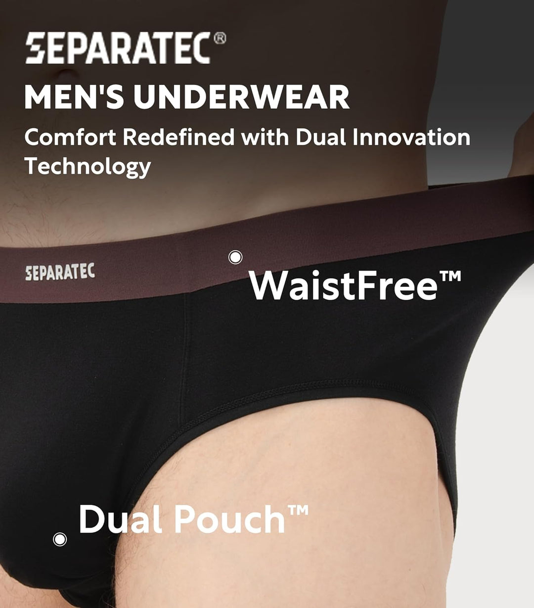 Separatec Herren Boxershorts 4er Pack Doppelbeutel Dual Pouch, Bambus Unterhosen Männer, Stretcken H