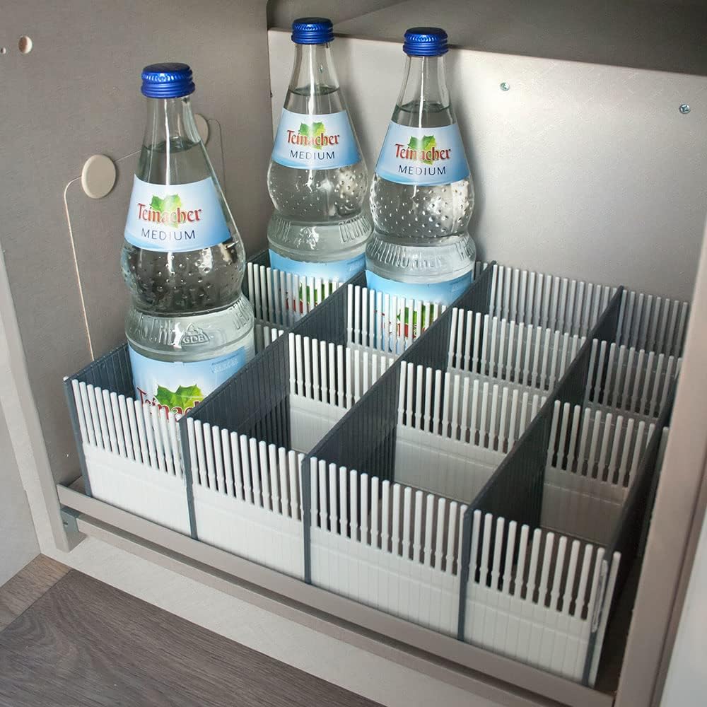 Stauleiste für Schubladen 100 MAXXI 8er-Set grau, hellgrau Single, Single