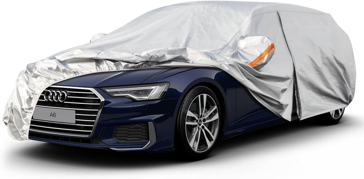 kayme 6 Schichten Autoabdeckung Wasserdicht Atmungsaktiv, Vollgarage Autoplane Kompatibel mit A6 Ava