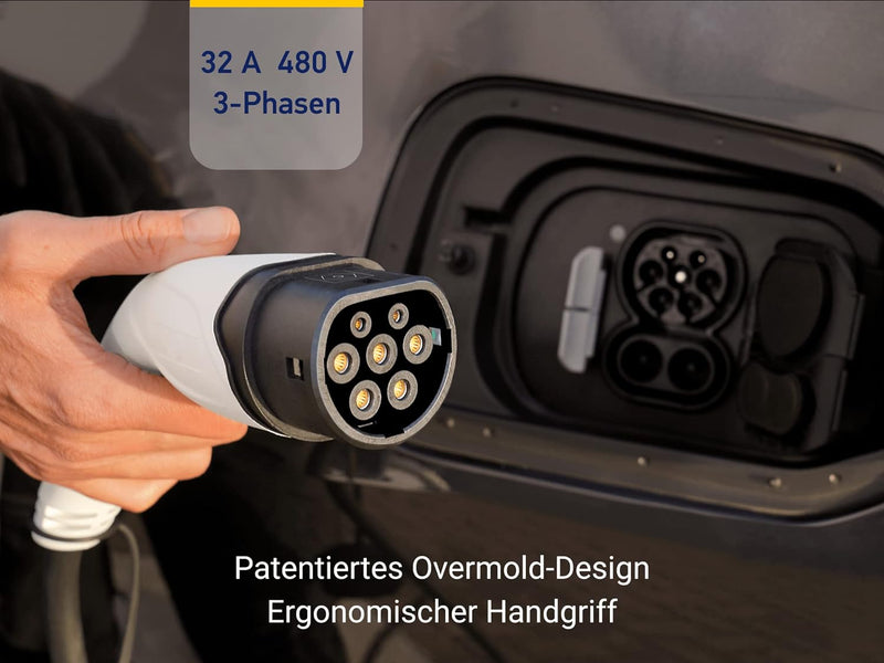 HELLA 8KE 358 255-021 Typ 2 Ladekabel 22KW für EV Elektroautos und Plug-in Hybrid - 3phasig - 32A -