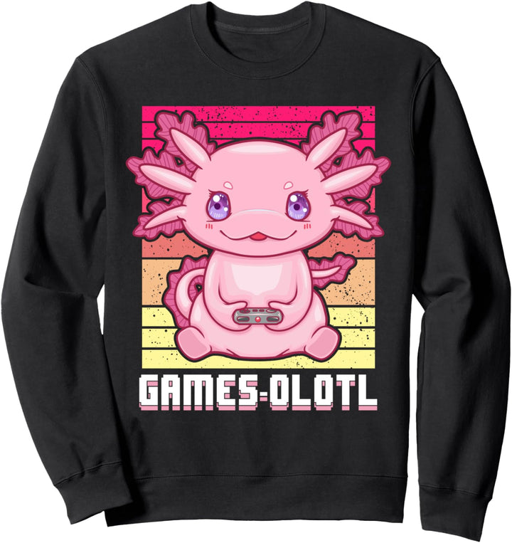 Gamesolotl Mädchen eines Axolotl Gamer Frauen für das Spielen von Axolotl Sweatshirt