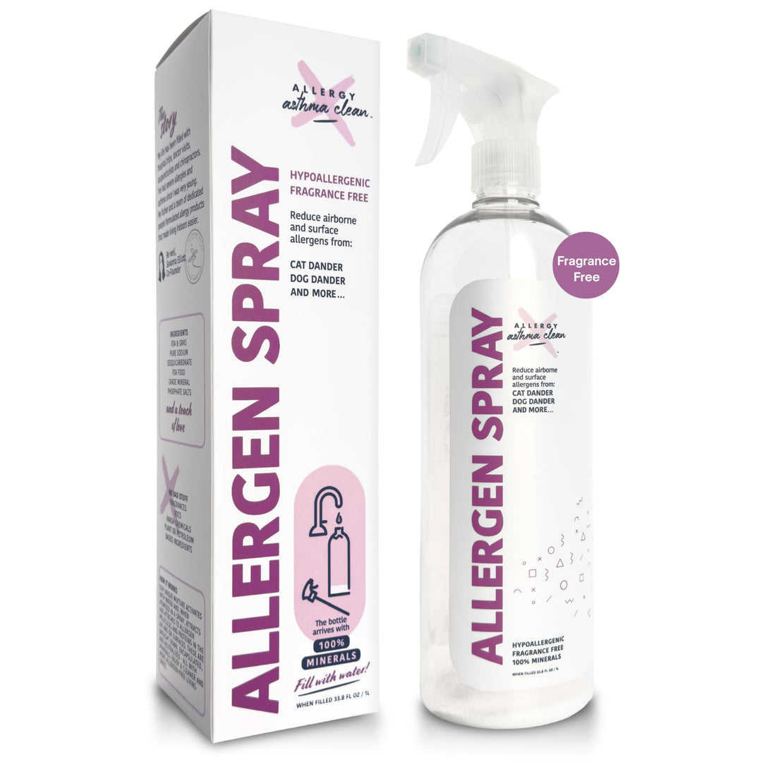 Allergen Spray (pet Dander, dust Mites, Cockroach allergens) (Fragrance Free, Hypoallergenic) 33.8oz