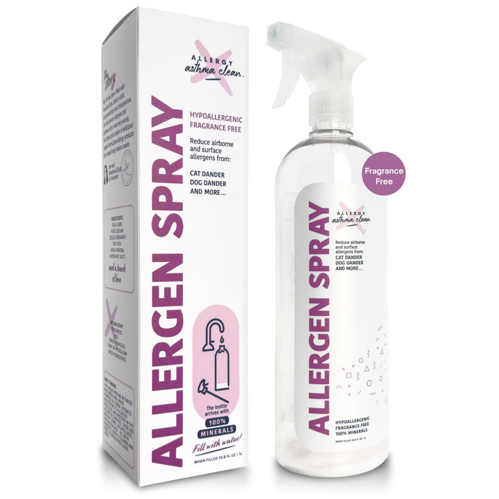 Allergen Spray (pet Dander, dust Mites, Cockroach allergens) (Fragrance Free, Hypoallergenic) 33.8oz