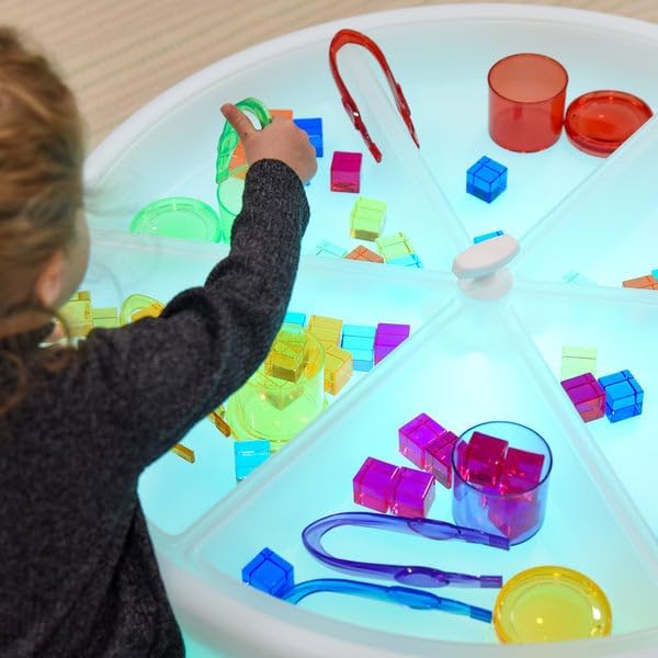 tickit Discovery Glow Low Table - Sensorischer Leuchttisch für Kinder, Farbwechsel-LED, wasserdicht