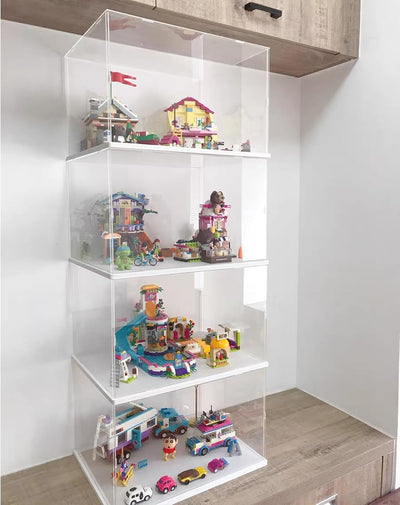 Acryl Vitrine Klar für Lego Actionfiguren Funko Pop Modell Skulptur Transparenter Plexiglas Display