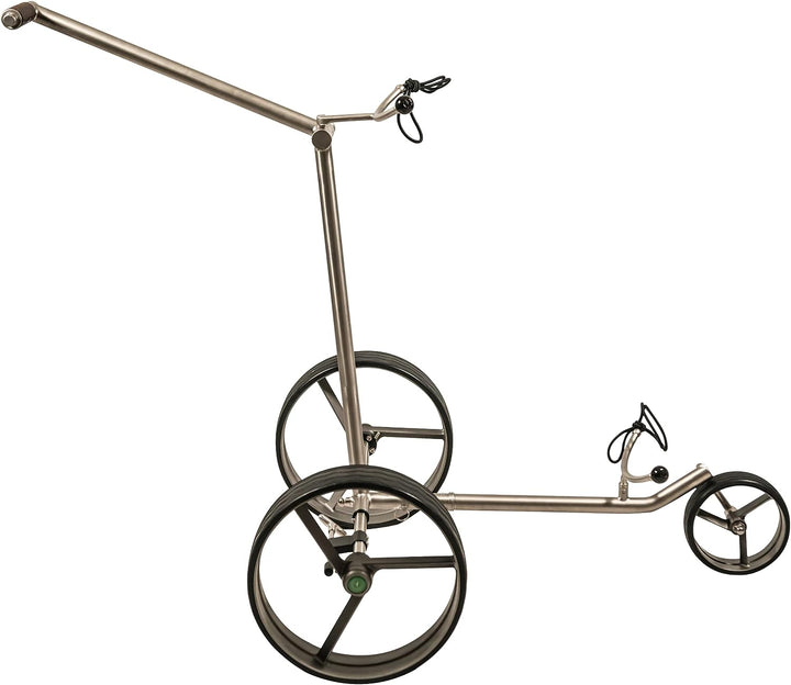 Edelstahl 3 Rad Golftrolley klappbar Fasan matt